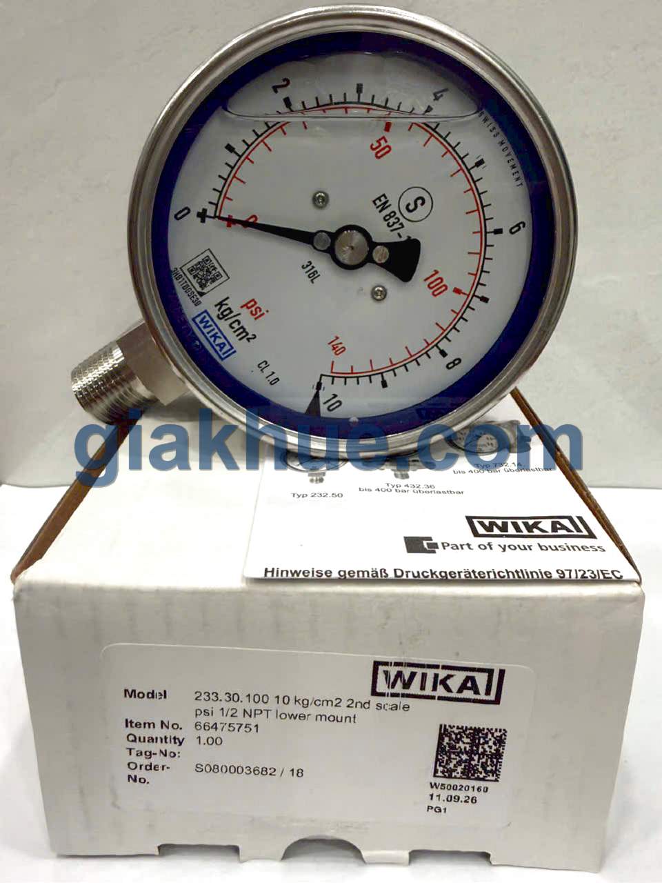 Đồng hồ Wika tại kho Gia Khuê