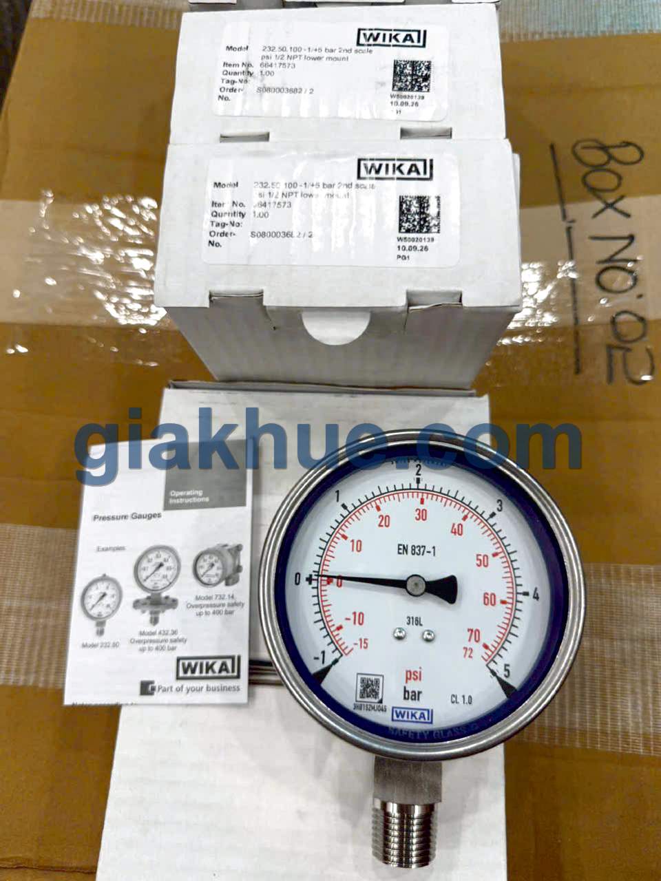 Đồng hồ Wika tại kho Gia Khuê